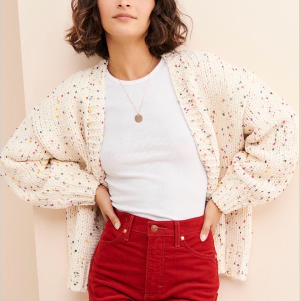 SISTERS- RTR Cozy Speckled Knit Cardigan
